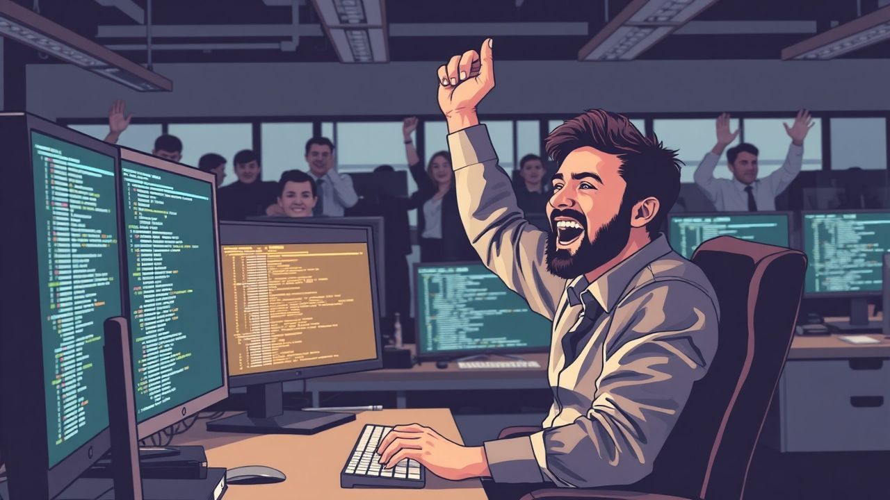 Entwickler feiert Erfolg: Code zum Leben erweckt