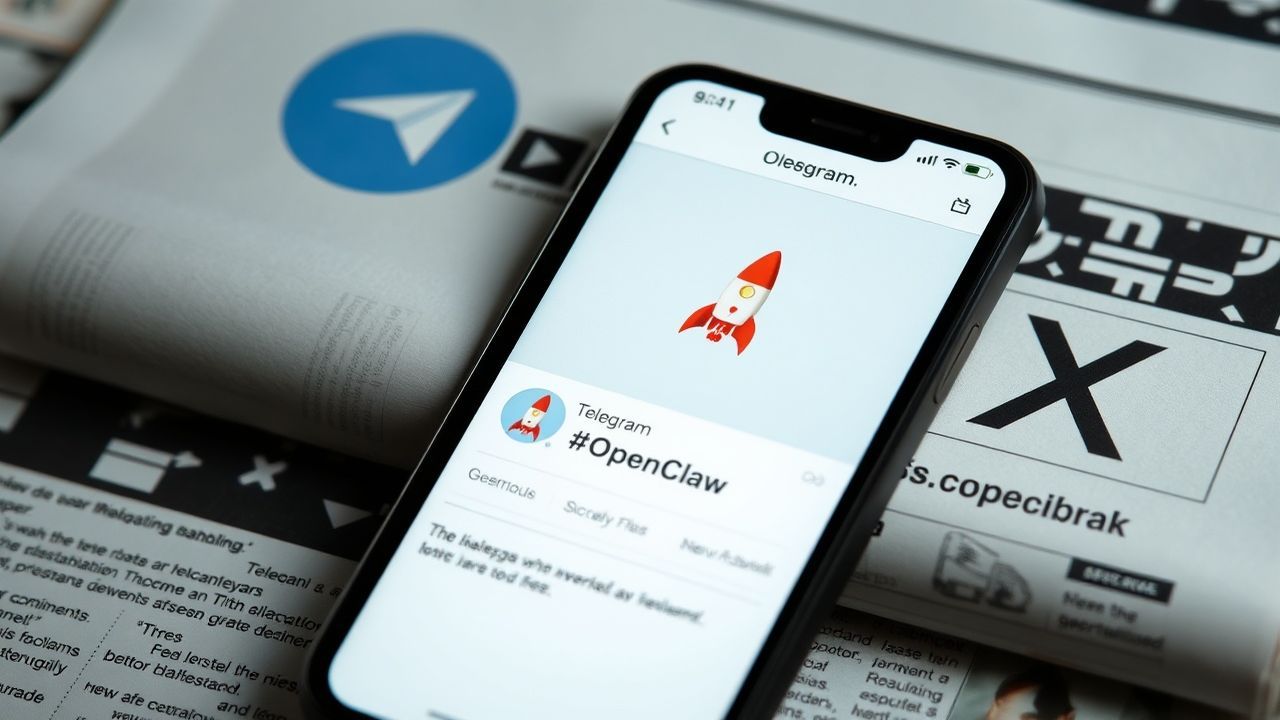 Telegram-Post teilt OpenClaw-Meme mit Raketen-Emoji